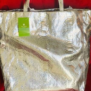 NWT Kate Spade Silver Tote
